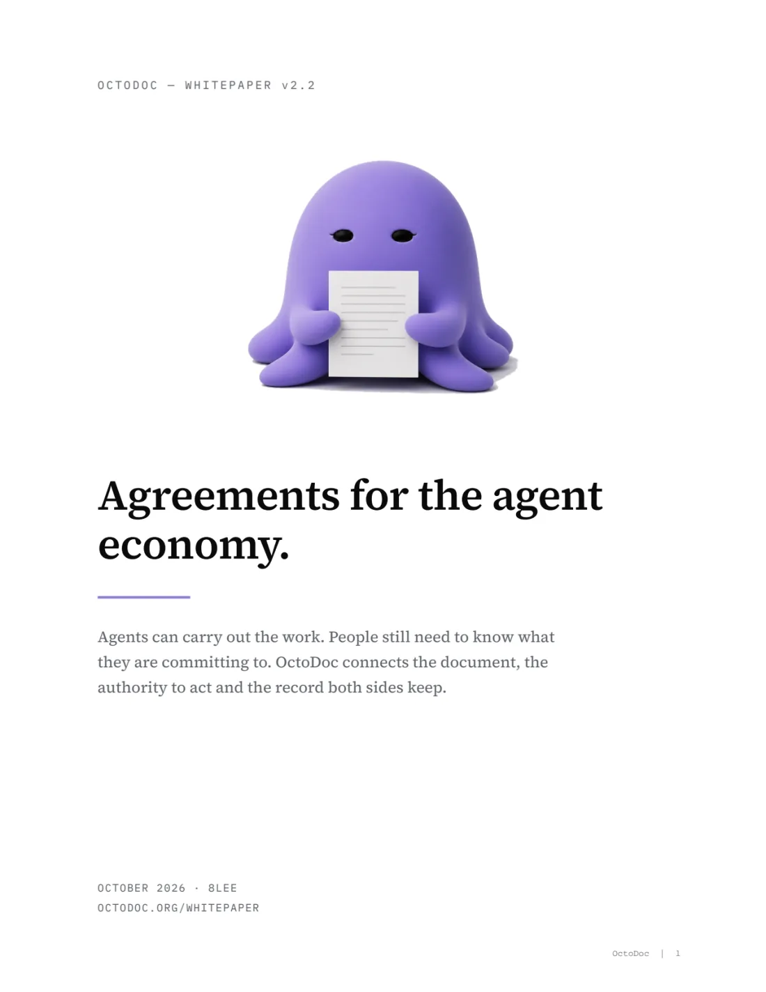 Page 1 of the OctoDoc whitepaper