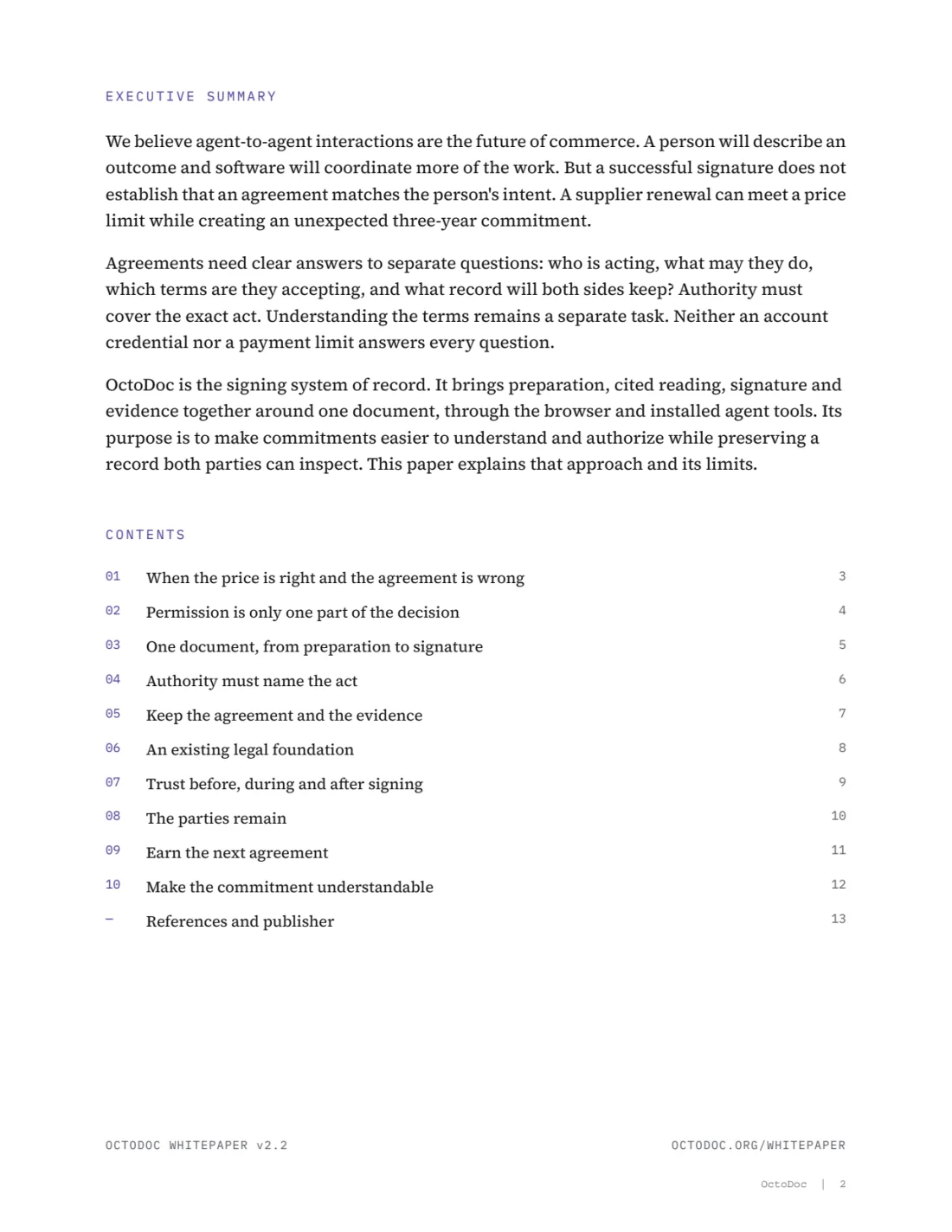 Page 2 of the OctoDoc whitepaper
