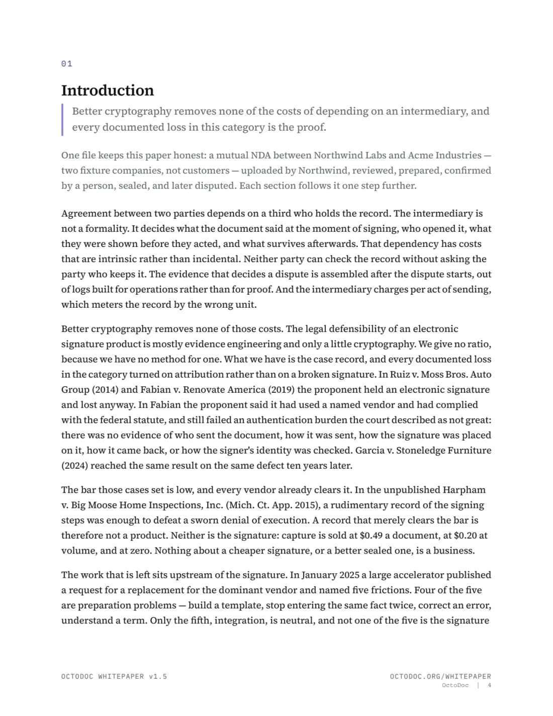 Page 4 of the OctoDoc whitepaper