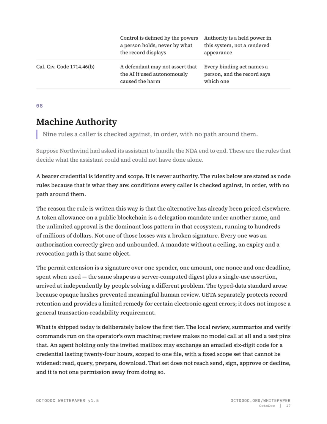 Page 17 of the OctoDoc whitepaper